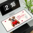 thumbnail image 3 of Happy Valentine's Day Bulldog Brings Love Heart Desk Mat Full Keyboard Mouse Pad Dog Lover Gifts Idea Large Mousepad - 02028, 3 of 5