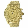 thumbnail image 2 of Mens Canary Bling Master Custom Watch Yellow Gold Tone Solitaire Simulated Diamonds Iced Out Band, 2 of 4