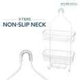 thumbnail image 5 of Moorefield 3-Tier Hanging Shower Caddy with Suction Cups, Non-Slip Neck, Bathroom Organizer, Matte White, 5 of 10