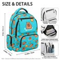thumbnail image 5 of HELLHERO Capybara Orange Print Multi Pockets Bookbag for Casual College, Waterproof Lightweight Polyester Book Bag, 5 of 8