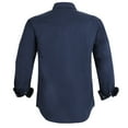 thumbnail image 2 of Coevals Club Men's Western Cowboy Long Sleeve Pearl Snap Casual Soild Work Shirts Navy 6 4X-Large, 2 of 3