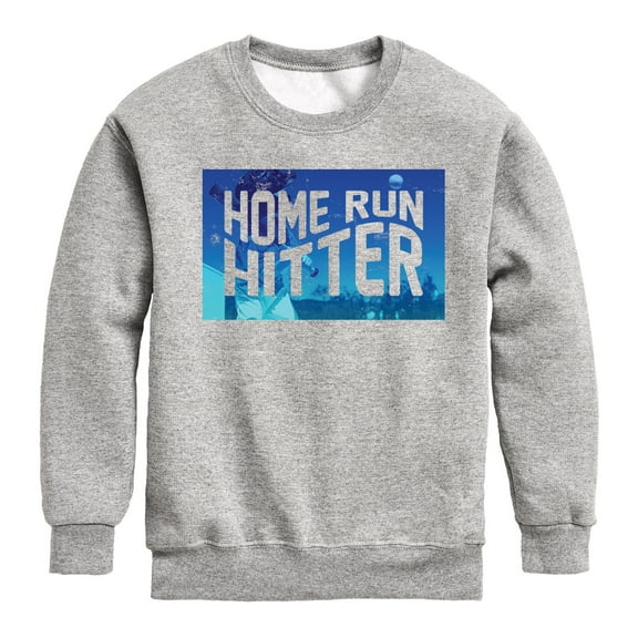 Instant Message - Home Run Hitter - Toddler & Youth Crewneck Fleece Sweatshirt