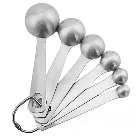 

Lesimsam Measuring Spoons Stainless Steel Kitchen Measuring Spoons Cups Set with with D-Ring Holder