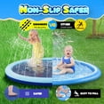 thumbnail image 4 of COMMOUDS Inflatable Water Sprinkler, Thickened Splash Pad, Non-Slip Pool & Backyard Toy for Pets (Easy to Inflate, Clean, Durable), 4 of 6