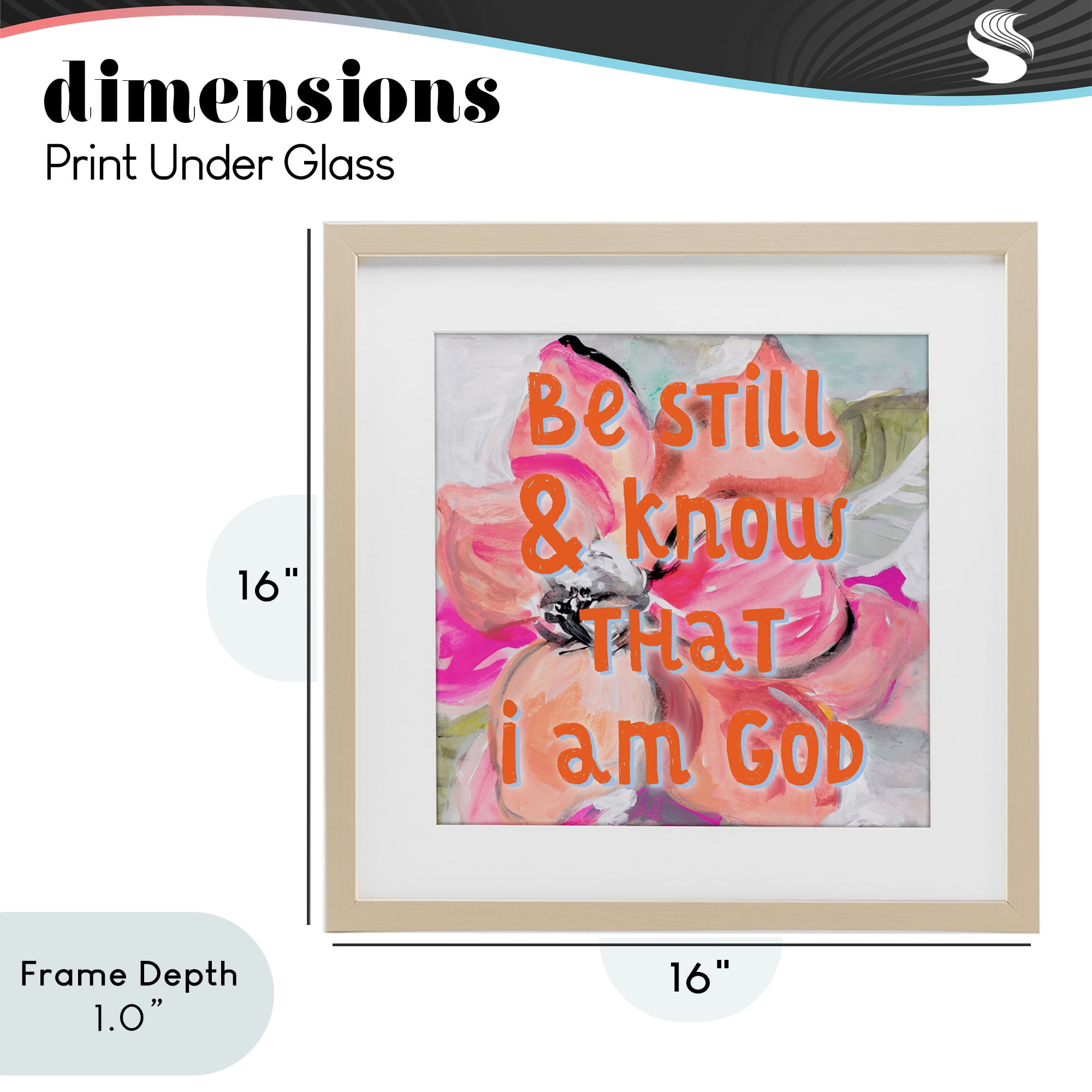 Stupell Industries Bright Be Still Scripture Birch Framed Print Under Glass, design by Lanie Loreth