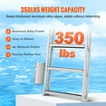 thumbnail image 4 of VEVOR Dock Ladder, Retractable 4 Steps, 350 lbs Load Capacity, Aluminum Alloy Pontoon Boat Ladder with 55.1''-67.1'' Adjustable Height, 4'' Wide Step & Rubber Mat, for Ship/Lake/Pool/Marine Boarding, 4 of 9