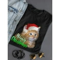 thumbnail image 3 of Meowy Christmas Kitten Santa T-Shirt Women -Smartprints Designs, Female 4X-Large, 3 of 4