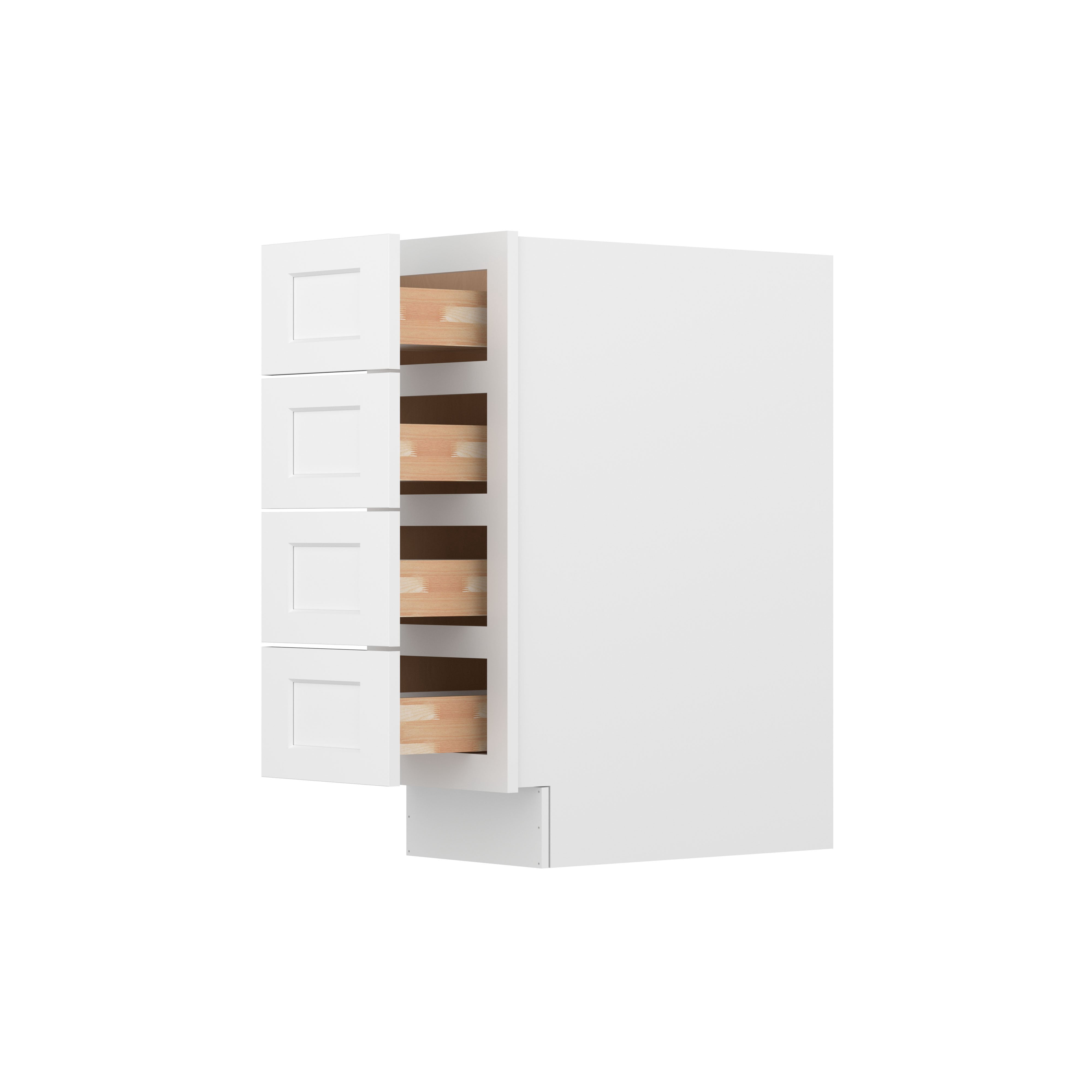 Furinno Shaker Drawer Base Kitchen Cabinet with 4-Drawers, Ready to Assemble, 24 D x 12 W x 34.5 H, White