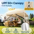 thumbnail image 4 of SPECSTAR 10'x 10' Easy Pop-up Canopy with Mesh Netting, Instant Outdoor Screened tent with Mosquito Netting, 2 Zipper Doors and Roller Bag for Yard Camping Picnic Party Events, Beige, 4 of 9
