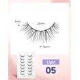 thumbnail image 6 of Half Lashes Natural Corner Eyelashes Wispy Natural Look Clear Band 3/4 Lashes Half-01, 6 of 13
