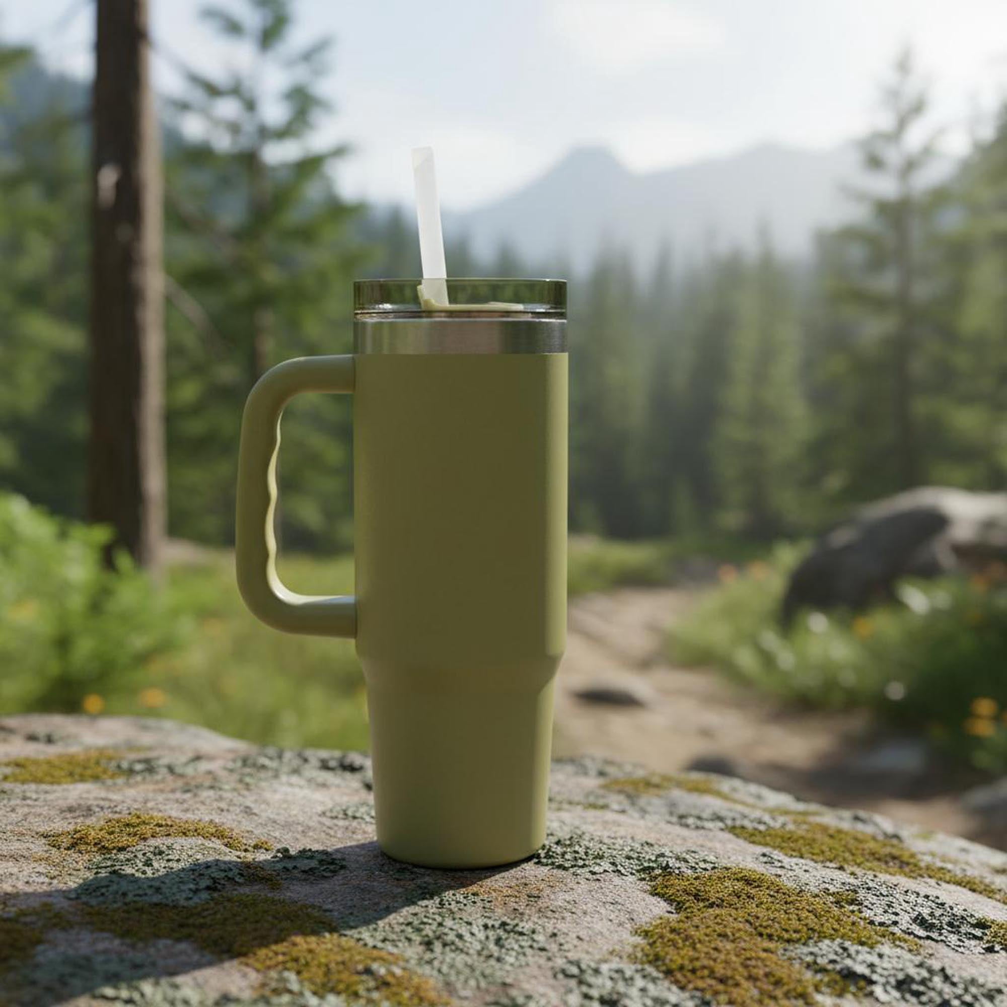 Ozark Trail 30 oz Stainless Steel Insulated Tumbler with Handle, Gold