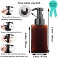 thumbnail image 3 of 2025 Clearance!! 2 Pack Foaming Soap Dispenser 15Oz Refillable Liquid Hand Soap Empty Pump Bottle Container Brown 450Ml, 3 of 8