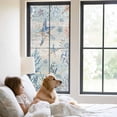 thumbnail image 2 of Coastal Starfish Privacy Window Film, Decorative Frosted Glass Window Film, Blue Nautical Coral Seashell Wooden Reusable Peel and Stick Static Cling for Home Bathroom Office Glass Door 23.6"x59", 2 of 8
