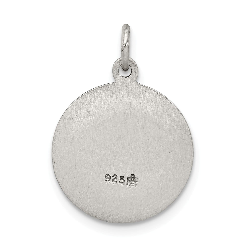 FB Jewels Solid 925 Sterling Silver Antiqued Saint Martha Medal 