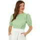 thumbnail image 1 of Blusa de manga corta Allegra K Día De San Patricio con Hombros Descubiertos y volantes sin cuello con volantes En la espalda para Mujer Verde S, 1 of 6