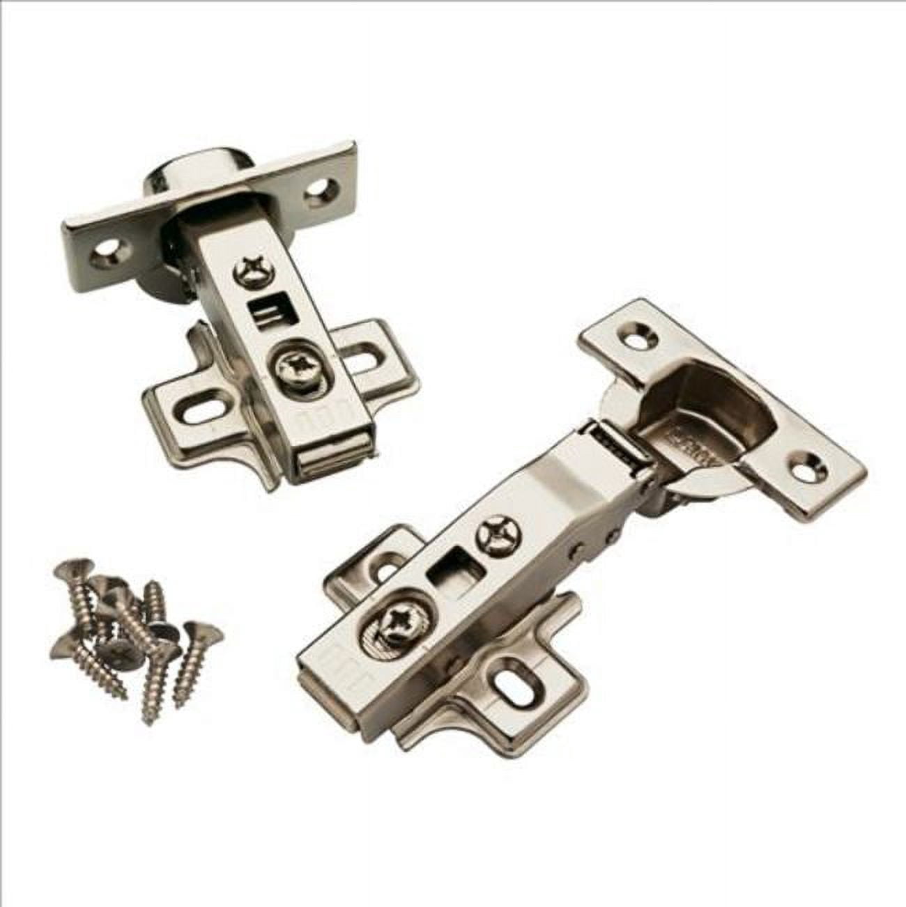 Franklin Brass 35mm 110 Degree Full Overlay Soft-Close Hinge in Nickel Plated, 12-Pack