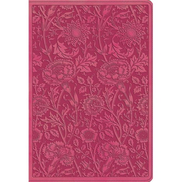 5.37 x 8.25 in. ESV Student Study Bible, Berry Floral Design Trutone