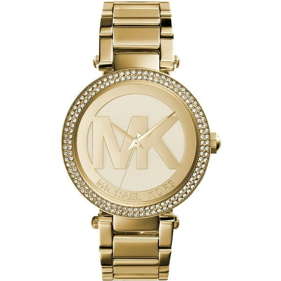 Michael Kors Women's Parker Logo Gold-Tone Metal Watch MK5784
