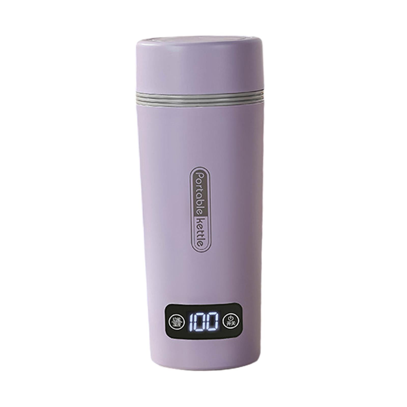 350ml Portable Kettle Electric Tea Kettle Insulated Smart Teapot Coffee Kettle Small Water Boiler for Parties Household Trips violet