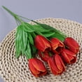 thumbnail image 6 of 1*Carnation Clearance! Nomeni Artificial Flower 7 Small Tulips Watermelon Red, Fake Flowers Promotion Sale! Watermelon Red, 6 of 9