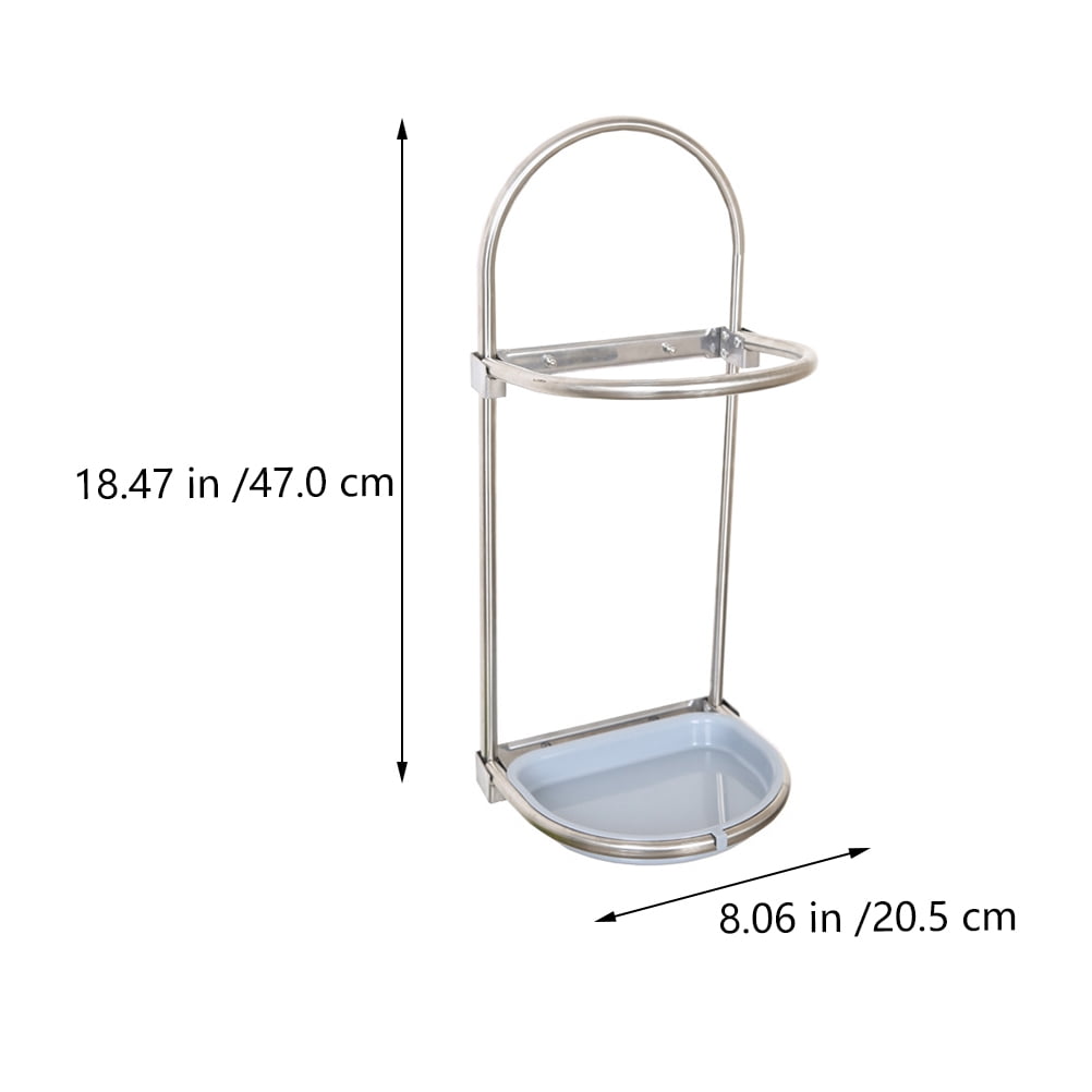 WORGEOUS 2pcs Durable Umbrella Storage Stand Wall-mounted Umbrella Holder (Silver, Sky-blue)