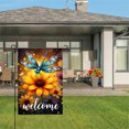 thumbnail image 3 of Amhnf Stained Glass Dragonfly Garden Flag Welcome Flower Art For Home Outdoor Garden Yard Decor 12x18 inch, 3 of 5