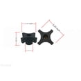 thumbnail image 3 of Wing Nut Knob Family, color negro, 4 puntos, 1/4-20, paquete de 5 con inserto de latón, 3 of 4