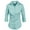 Baby Blue, variant on Women's Button Down Shirt 3/4 Sleeve Roll Up Stretch Collar Office Work Formal Casual Basic Blouse Top NEWT01 Black L