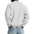 thumbnail image 5 of yuCgh Men's Long Sleeve Crewneck Sweatshirt, Casual Pullover with Soft Fabric, Unisex Running Tracksuit Style Top for Sports and Everyday Comfort,White XL, 5 of 5