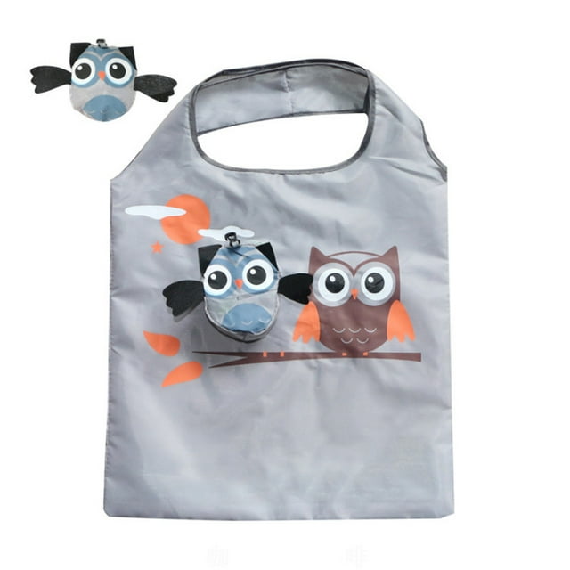 Folding Shopping Bag 37 cm x 57 cm Polyester Reusable Grocery Tote with Portable Design