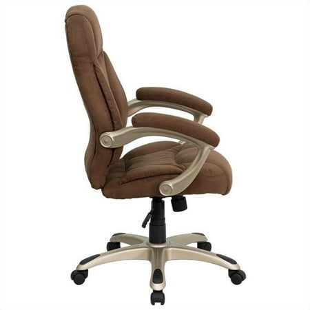 Scranton & Co High Back Upholstered Office Chair in Brown ...