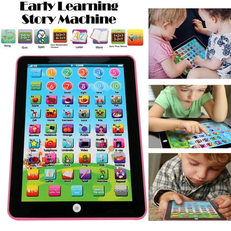 Mini Learning Tablet Intelligent Childhood Early Learning Machine Educational Learning Toy,for 1-5 Year Old Toddler Play Electronic Tablet,Pink,1PCS