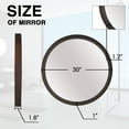 thumbnail image 3 of PAIHOME 30" Round Wall Mirror Farmhouse Mirror for Entryway, Bathroom, Livingroom, Wood Frame, 3 of 5