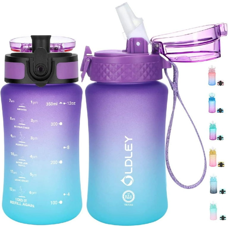 Water Bottles with Straw Chug One Lids Leakproof BPA Free Reusable