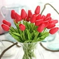 thumbnail image 6 of Grandest Birch 3 Sets/30Pcs Artificial Tulip Flowers Home Wedding Party Decor Gift Photograph Prop,Green, 6 of 7