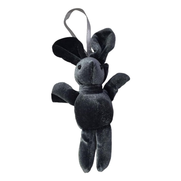Llavero con forma de conejo de pareja de terciopelo con muñeca de la suerte de varios colores para mujeres y niñas E65D
