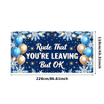thumbnail image 6 of Decorative Design Leaving Party Banner Rude You're Leaving Silver Stars Blue Balloons for Farewell Celebration Office Party Goodbye Event, 6 of 8