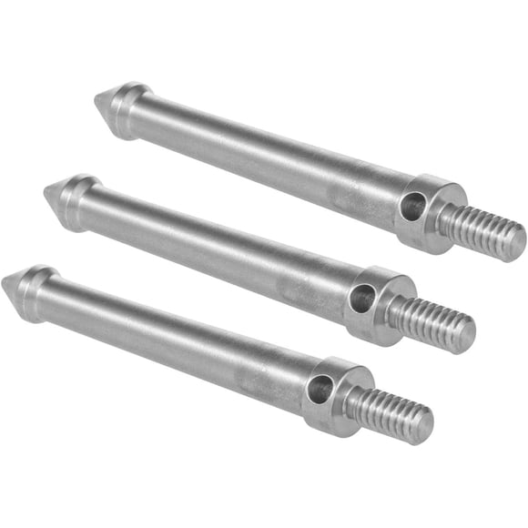 PinesC Pied de Trépied Ensemble de 3, Pied de Monopode en Acier Inoxydable avec Remplacement de Filetage 1/4 Pieds' 8cm Argent pour Trépieds Classiques et Support Léger Argent