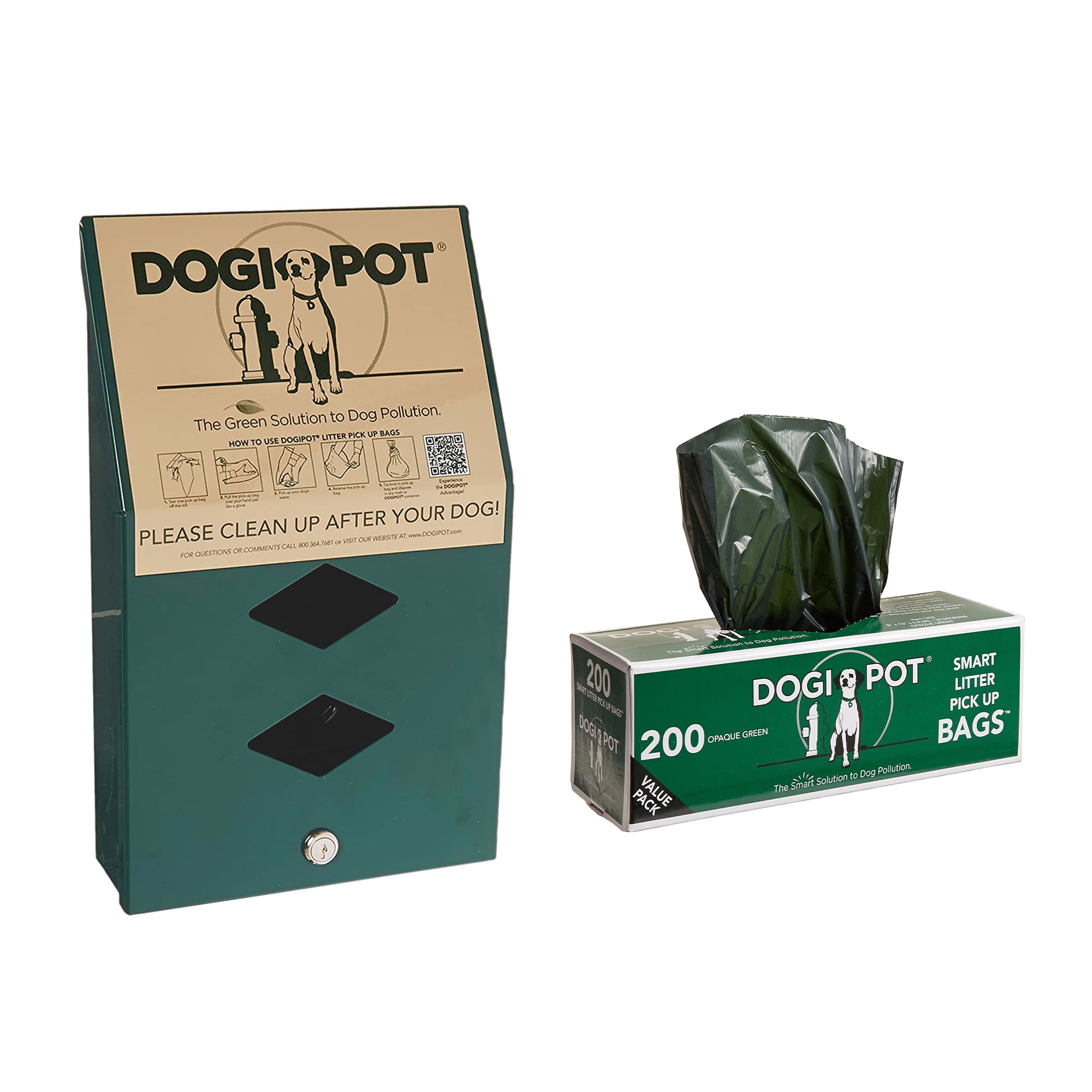 Dogipot Junior Bag Dispenser 400 Bag Capacity with Case of 10 Bag Rolls Walmart