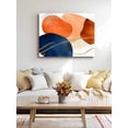 thumbnail image 3 of Navy Blue Burnt Orange Wall Art for Living Room,Canvas Picture Wall Decor for Bathroom Bedroom,Modern Retro Geometric Painting Artwork for Office Kitchen Hallway Dining Room Home Decorations 16"x20", 3 of 7