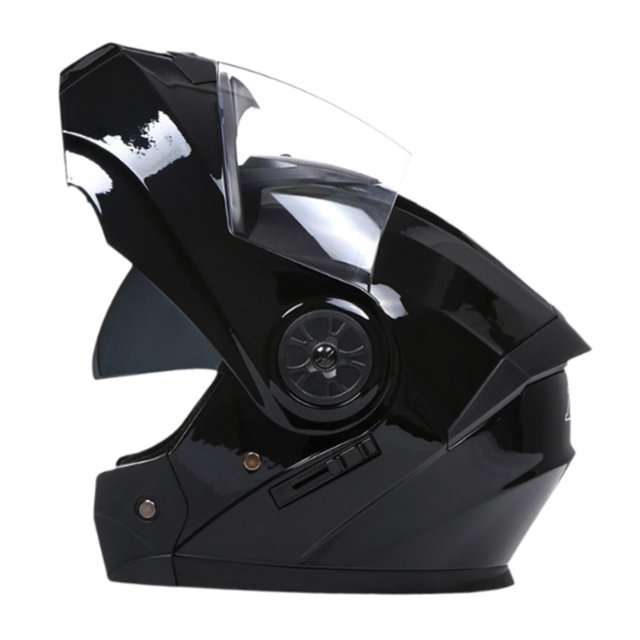 Casco para motocicleta, cascos protectores con visera, ventilación, transpirable negro XL claro