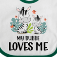 thumbnail image 4 of Inktastic Zebra My Bubbe Loves Me Boys or Girls Baby Bib, 4 of 4