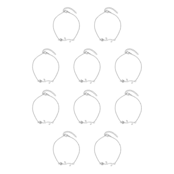 Tobilleras de cadena Sonducket Joyas estéticas Plata Type1 NO1