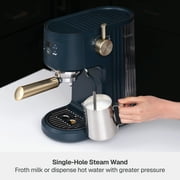 Thyme & Table Barista Mini Espresso Machine with 15-Bar Pressure and Steam Wand, Atlantic Blue