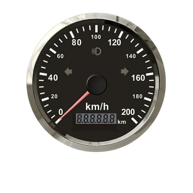85mm GPS Speedometer Odometer 200km/h GPS Speed Gau For Car Snowmobile Motorcycle Milea Adjustable 12V/24V ,Universal Compatibility