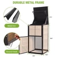 thumbnail image 3 of Aivituvin Package Delivery Box for Outside with Combination Lock - Contactless Delivery Box for Safe and Convenient Deliveries - Waterproof, Iron Frame Supported, Natural Fir Wood, 3 of 8