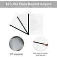 thumbnail image 3 of 100 Pack Clear Report Covers with Sliding Bars, Plastic Report Folder Presentation File Folders Binder Resume Covers Document Binder for Business, 30 Sheet Capacity, 3 of 7