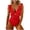 Red, variant on One Piece Swimsuit for Women Tummy Control Ruffle Bathing Suit V Neck Ruched Swim Suit Slimming Cutout Swimwear