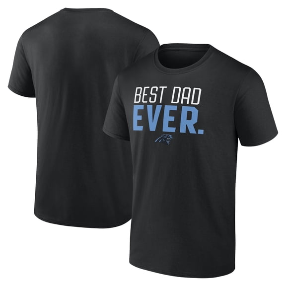 Men's Black Carolina Panthers Best Dad Ever Team T-Shirt