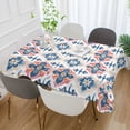 thumbnail image 2 of Yayeee Tablecloths 54" x 54" Rectangle Wrinkle Resistant Party Table Cover, Navy Blossom Mosaic, 2 of 8